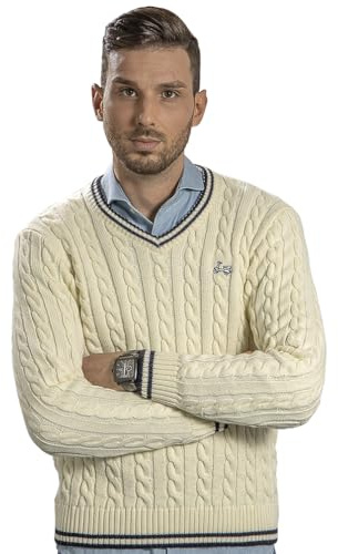 RUL Näbb- och vinterhals Herrtröja Ulltröja Kläder är stickad Beige, Beige, 3XL