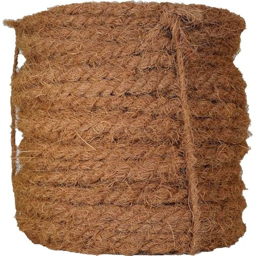 Kokosseil 100m für Bäume, Baum, Baumanbinder, Baumbinder - Ø 10mm - 100% Naturfaser Kokosschnur, Kokosgarn, Kokosstrick für das Anbinden von Bäumen