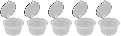 5 Pièces 50 Ml de Capsule de Café Réutilisable Tasse de Filtre à Café Dosette de Café avec Cuillère pour Machine à Café (transparent)