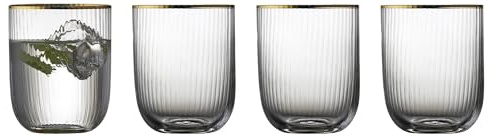 Lyngby Glas Palermo Gold Tumbler 35cl, Set of 4