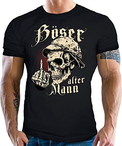 Herren T-Shirt für den etwas älteren Nörgler:Böser Alter Mann