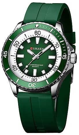 FORSINING Klassisk analog kvartsur, silikonrem business vardaglig armbandsur vattentät färg stor urtavla män militärklockor