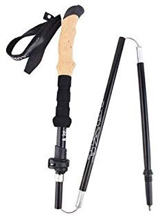 Generic Wanderstöcke, 2 Stück, Wanderstöcke, Kohlefaser-Trekkingstöcke, Ultraleicht, Camping, Wandern, faltbar, Nordic-Walking-Stöcke, Teleskop-Krücken