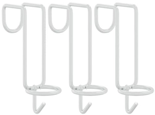 vidaXL Eimerhaken Tragbar 3 STK., Eimerhalter mit oberem Ring, Haken für Wassereimer Pferdeeimer, Eimeraufhänger, Silbern Verzinkter Stahl