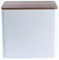 Salter BW12899WEU7 Toronto Bread Bin – Acacia Wooden Lid, Powder Coated Finish, Easy Clean, Store Bread, Bagels, Pastries, Large Bread Bin Storage Container, Holds 2 Loaves of Bread, White/Wooden