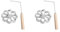 2er-Set Rosetten-Eisen-Formen mit Griff, Waffel-Timbale-Formen, Blume