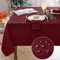 Softalker Tischdecke Weihnachten Rot abwaschbare 100x100 cm quadratisch Tischdecken aus 210 GSM Leinenoptik Tischtuch wasserabweisende Gartentischdecke Klein Table Cloth für Outdoor, Hochzeiten, Party
