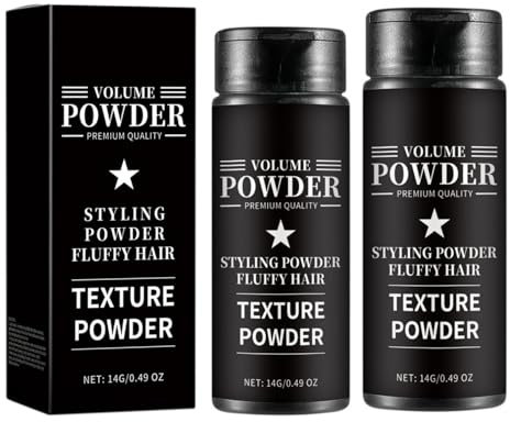 Haartexturpulver | 2er-Pack Haarstyling-Puder | Haar-Volumen-Puder | Haarstyling-Texturierungspulver | Natürliches, mattes Wurzellifting | Styling-Puder für die meisten Haartypen