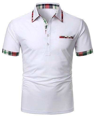 Poloshirt Für Herren Kurzarm Atmungsaktiv Tennis Golf Polo Sport Schnelltrocknend T-Shirts, Regular Fit Einfarbig Klassisch Polohemd Slim Fit Freizeithemd Business Hemd, Outdoor Hemd