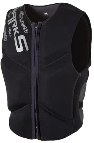 Swim Jacket - Vuxen neopren flytväst Lätt anti-kollision stor flytkraft simväst for fiske, båtliv, snorkling(svart,S)