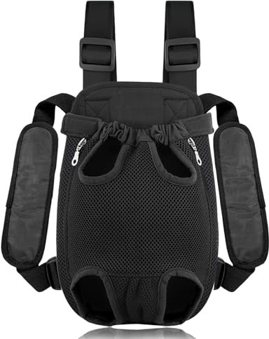 Haustier Rucksack Hund Tragetasche, Hundetragetasche, Verstellbarer Hunde-Tragerrucksack, Hundetasche für kleine Hunde 5kg, Atmungsaktiv/Bequem, für Spaziergang Aktivitäten im Freien und Ausflüge
