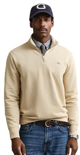 Gant REG Shield Sweat-Shirt Demi-Fermeture éclair