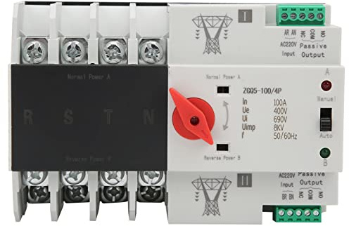 Interruttore di trasferimento automatico, ATS, interruttore di trasferimento automatico con doppia alimentazione, commutazione interruttore 4P 100A AC 400V