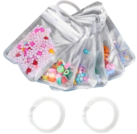 Diamond Painting Storage Bags - Bead Organizer Pouches, 100 Pieces Gem Bags with Zip Seal Craft Organizer for Rhinestone Diamond Painting Jewelry Beads Accessories Storage