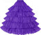 BEAUTELICATE Jupon sous Robe Crinoline Petticoat Rockabilly De Femme avec Volants Long 4 Cerveaux pour Robe De Mariage Mariée Soirée Bal(Violet, S-M)