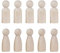 Toyvian Holzfiguren Spielfiguren DIY Figuren Deko zum Basteln Holz Puppen zum Bemalen Figurenkegel für Hochzeit Geburtstag Dekoration 20 Stücke
