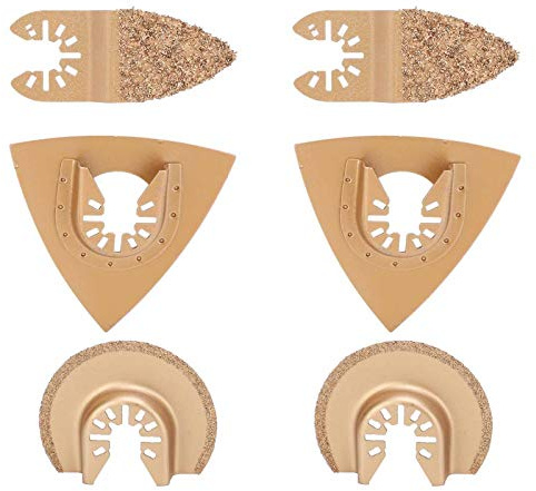 6PCS Kit lame per, Lame per utensili oscillanti, Kit di accessori per lame per seghe multitool oscillanti, Lame per seghe oscillanti multifunzionali Utensili per la lavorazione