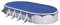 Gre CVP1000 - Cobertor de Verano para Piscina Ovalada de 1000x550 cms, Color Azul