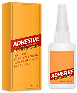 Pegamento adhesivo, 50 g Super pegamento multiusos Pegamento de soldadura aceitoso de alta resistencia Zapatos de vidrio de metal a prueba de agua Adhesivo sin rastro, reparación rápida, transparente