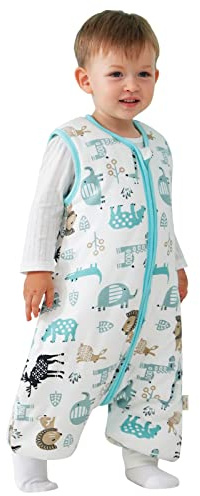 Mosebears Saco de Dormir para bebé, 2,5 TOG (Nivel de Aislamiento térmico), 100% algodón Puro, Varias Tallas, para Todo el año, para otoño e Invierno