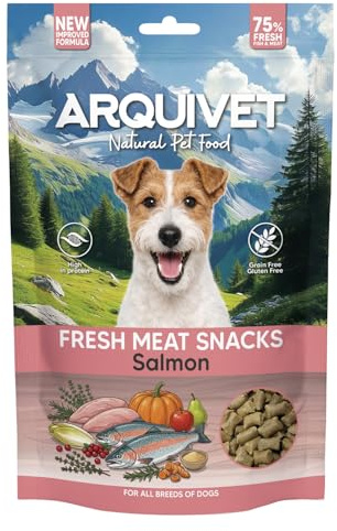 Arquivet - Snacks de Viande fraîche au Saumon - Snacks de Viande fraîche - 800g - pour Chiens Adultes