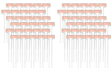 Fegtrty Lot de 60 étiquettes réutilisables en cuivre de 25,4 cm de haut pour plantes