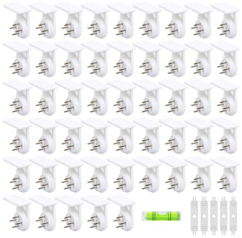 WYAN 50 Pcs Non-Trace Perforated Picture Hook for Hard Wall, Picture Hanging Kit, Wall Hooks, Picture Fixing Kit, Picture Hangers for Hanging Paintings, Wedding Photos, Mirrors