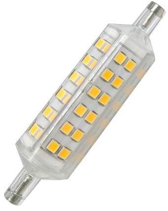 Aoxdi Ampoule R7S LED 78mm 6W Blanc Chaud, 72 SMD 2835 R7S Ampoules R7S LED 78mm Haute Lumière Remplacer Lampe Halogène 60W, Sans Scintillement, AC220-240V, 1 Unité (Lot de 1)