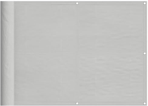 vidaXL Pantalla de Balcón, Mampara Impermeable de Privacidad, Protección UV, Parasol para Jardín Piscina Patio, 100% Poliéster Oxford Gris Claro