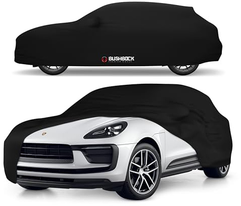 BUSHBOCK® Premium SUV copertura per interni – Telo protettivo in raso – Telo di copertura per auto per interni (nero, SUV)