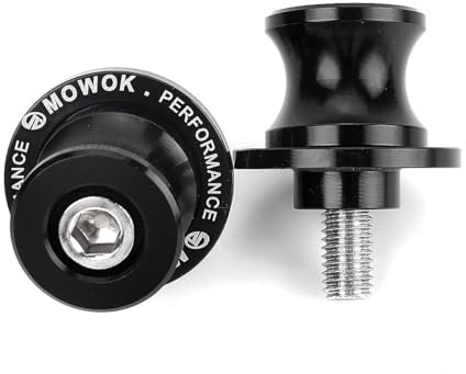 MOWOK M8 Diábolos Moto Basculante Bobina de Deslizadores Tornillo del Soporte para Kawasaki Z650 Z900 Z800 Z1000 Z500 VERSYS 650 ER6N Ninja 650 400 1000 SX ZX6R ZX10R ZX4R ZX4RR Eliminator 500 (Negro)