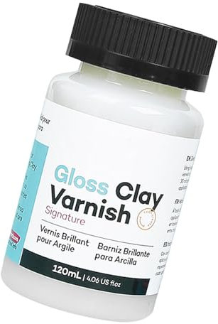 Tonlack – 120 ml sichere Acryl-Lasur für lufttrocknende Tonerde | Glanzlack für und lufttrocknenden Ton | langanhaltender lufttrockener Tonversiegelung | wasserfester glänzender Tonlack für