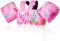 MoKo Kinder Schwimmflügel, Cartoon Schwimmende Badeanzug Schwimmweste, Schwimmtraining Jacke Schwimmflügel mit Schnalle für Jungen Mädchen 9 bis 22,6 kg (20 bis 50 lb), Rosa Seestern