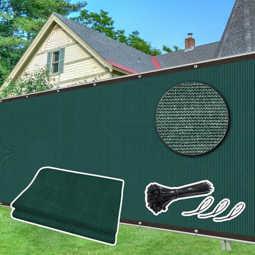 Dellna Privacy Screen Garden, 2x5 m HDPE Privacy Netting 90% with Reinforced Grommets, UV Protection, Garden Screening Includes Cable Ties, Tear-Resistant for Gardens, Patio, Pool