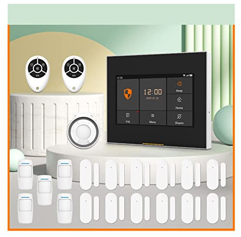 Système d'alarme de sécurité à Domicile, Version Tuya Kits de système d'alarme de sécurité Domestique sans Fil intelligents compatibles pour la Maison, l'appartement(Custom Product Link)