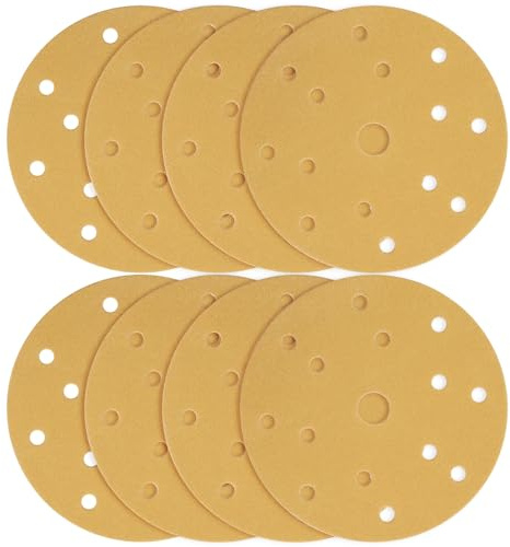 150mm Schleifpapier mit 15 Loch 120 körnung, 40 Stück Schleifscheiben für Exzenterschleifer, 6 inch Klett Schleifblätter für Holzwerkstoffe Spanplatte Metall