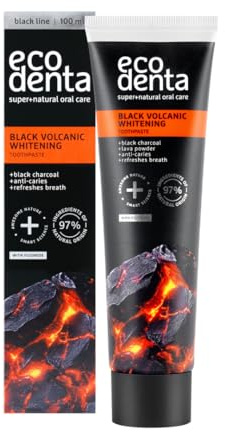 ECODENTA Black Whitening Toothpaste with Volcanic Minerals, 100ml
