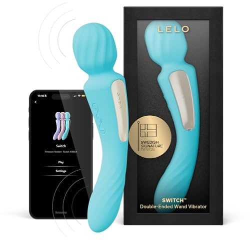LELO Switch - App-Controlled Double-Ended Vibrator, 12 Settings, Aqua