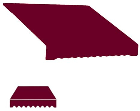 Toldo retráctil de repuesto para terraza, parasol manual para restaurante y balcón, color borgoña, 450 x 250 cm, 4 x 3 m, 4 x 2,5 m, 3,5 x 2,5 m