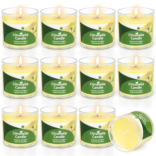 12 St Citronella Kerze Outdoor, 300 Std Draußen Citronella Duftteelichter