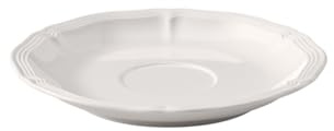 Villeroy & Boch Manoir Coffee/Tea Cup Saucer, Premium Porcelain, Made in Germany, 6 in, Rich, Creamy White