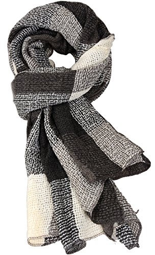 Bezioner Damen Schal Frauen Tücher Mädchen Kaschmirimitat Wraps Stola Halstücher Für winter herbst Frühling Grau