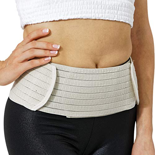 Neotech Care - Fascia traspirante di supporto 3-in-1 per gravidanza, post parto e sostegno per la zona pelvica, color: nero, beige o bianco beige Beige L