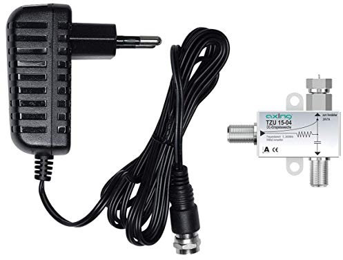 Axing TZU 110-04 DC-in Set d'alimentation à Distance 12 V Bloc d'alimentation DVB-C Sat 5-2400 MHz