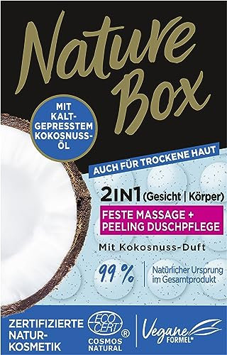 Nature Box Exotische Feste Duschpflege mit Kokosnuss-Duft, 100 g