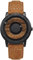 EUTOUR Uhren Herren Herrenuhr Magnet Uhr kein Glas Kugellager Quarz Armbanduhr für Männer mit Leder Armband Hellbraun-40mm