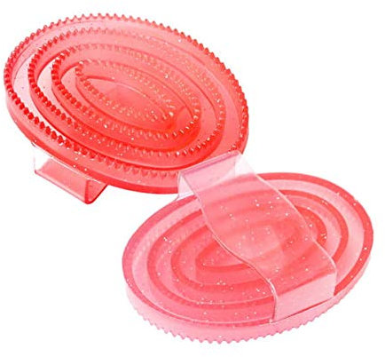 START Gell Gummistriegel für Pferde – weicher Striegel mit Massagefunktion – große Pferdebürste mit angenehmer Griffigkeit – zur Fellpflege & Entfernung loser Haare – Pferdepflege Zubehör (Rosa)