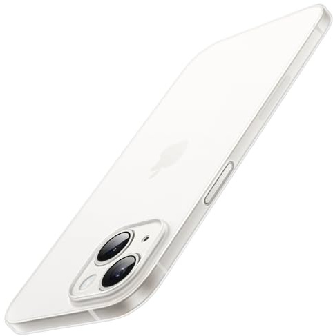 JETech Coque Ultra Fine pour iPhone 14 6,1 Pouces, Protection Complète d'Objectif de Caméra, Étui Housse Légère Finition Mat en PP Rigide Minimaliste (Translucide)