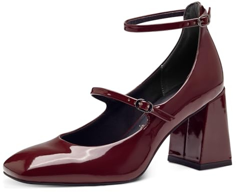 Tamaris Escarpins à Talon Bloc pour Femme, Merlot, 41 EU