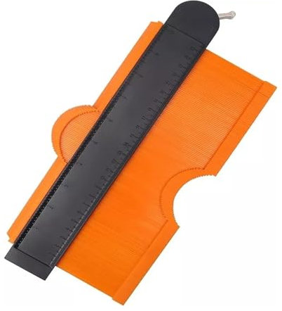 10 Inch Adjustable Duplicator Shape Contour Gauge Profile Ruler Tiling Laminate Tool with Lock. 25 CM. DIY Irregular Welding, Tracing, Woodwork, Construction & Handyman. Precise Measuring Tools